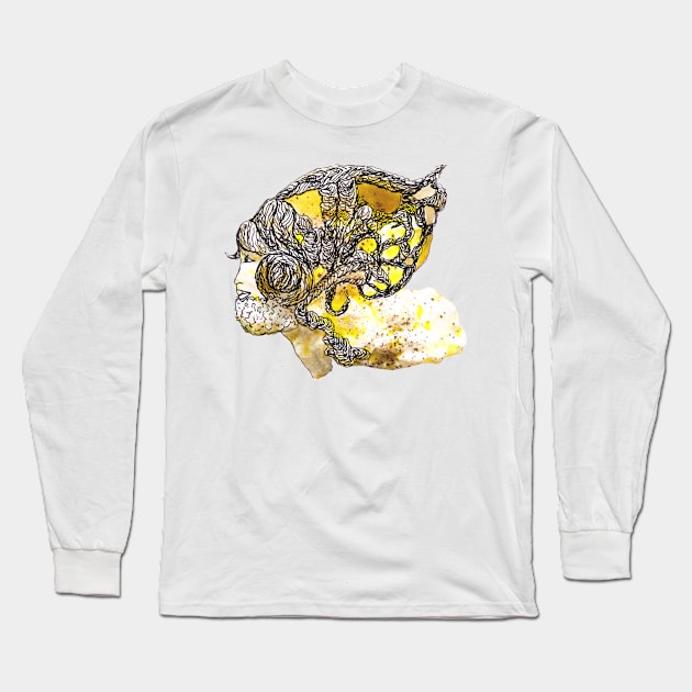 Bearded Lady Long Sleeve T-Shirt by @byleighart